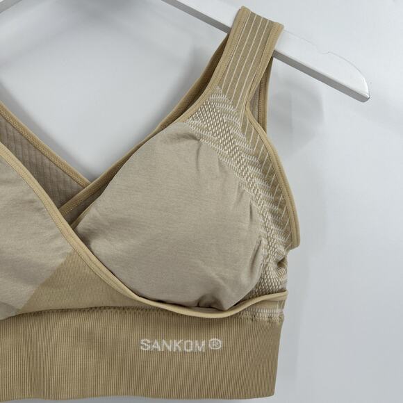 Sankom Patent Bra Compression Shapewear Posture Correcting Beige Tan Size M-L - Picture 4 of 9